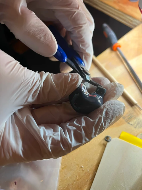 Orphit workshop made in Germany: handcrafted production of individual custom wireless stereo headphones