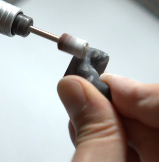 Orphit earbud is manually sanded