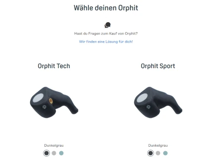 Orphit Produktwahl Konfigurator